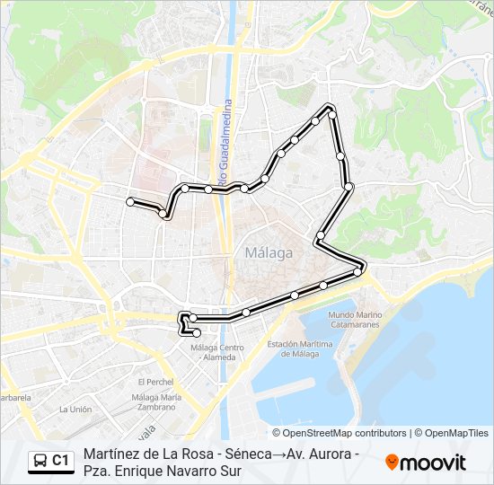 Mapa de C1 de autobús