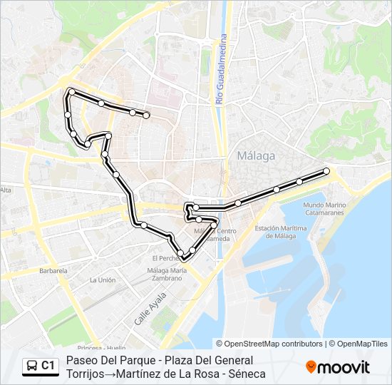 Mapa de C1 de autobús