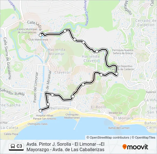 C3 Bus Line Map