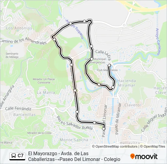 C7 Bus Line Map
