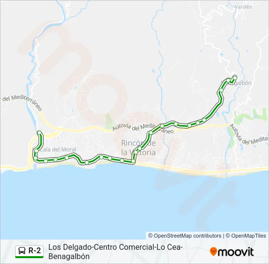 R-2 Bus Line Map