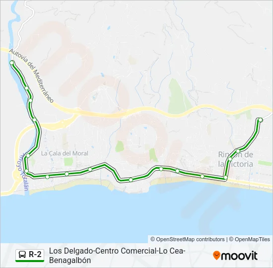 R-2 Bus Line Map