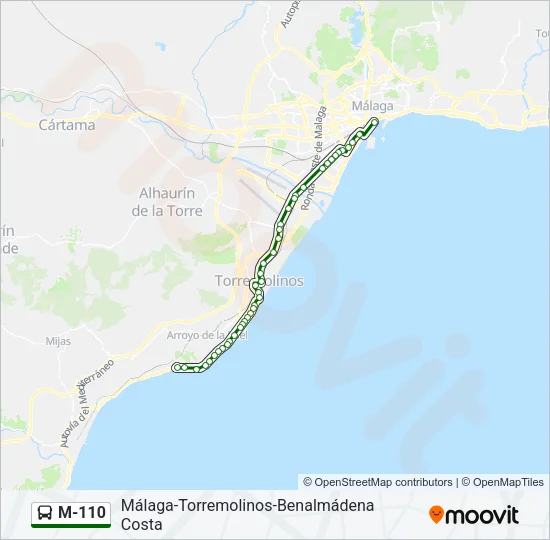 M-110 Bus Line Map