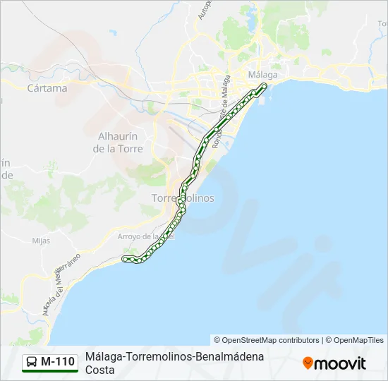 M-110 Bus Line Map