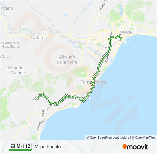 M-112 Bus Line Map