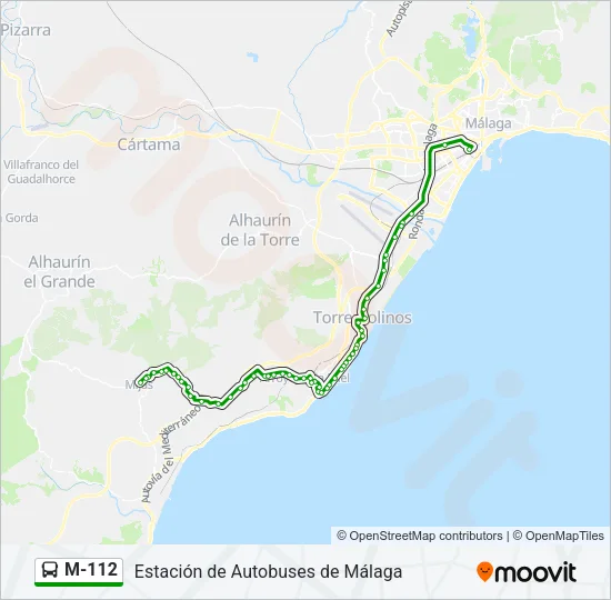 M-112 Bus Line Map