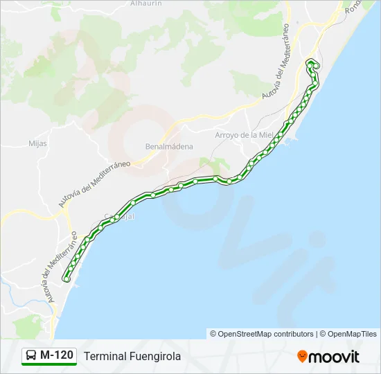 M-120 Bus Line Map