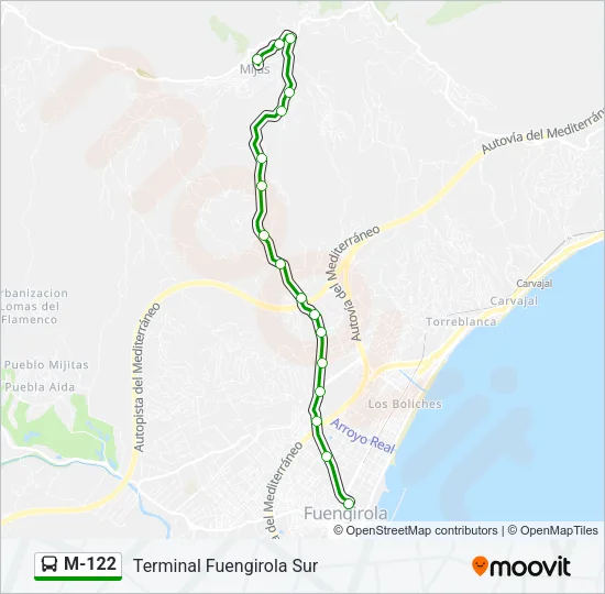 M-122 Bus Line Map