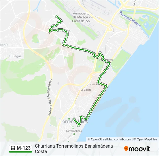 M-123 Bus Line Map
