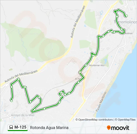 M-125 Bus Line Map