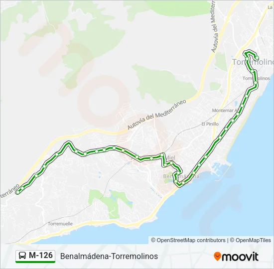 M-126 Bus Line Map