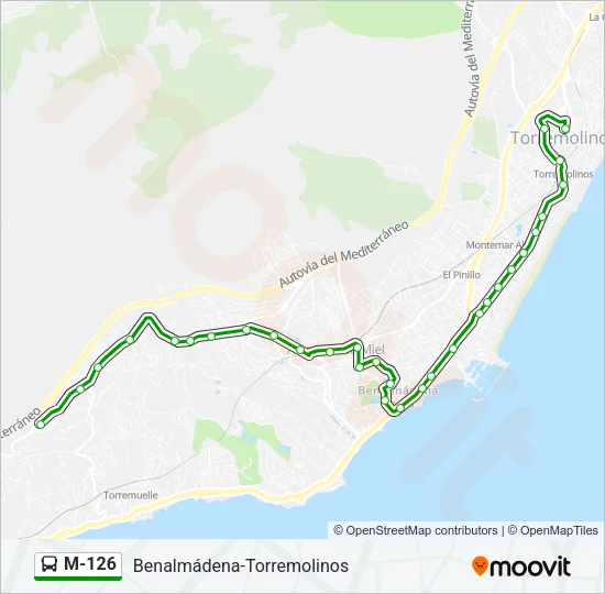 M-126 Bus Line Map