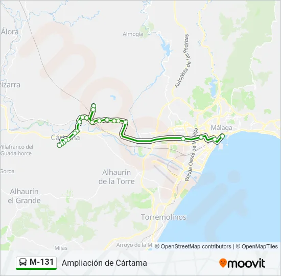 M-131 Bus Line Map