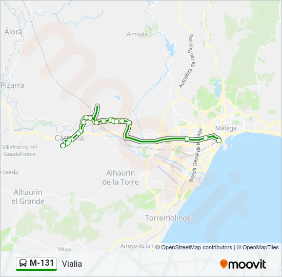 M-131 Bus Line Map