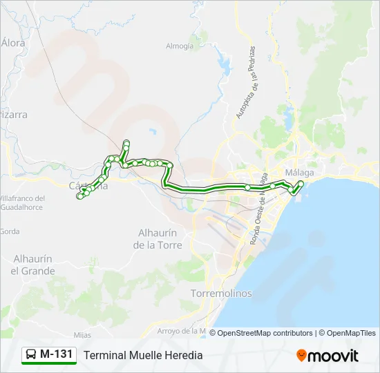 M-131 Bus Line Map