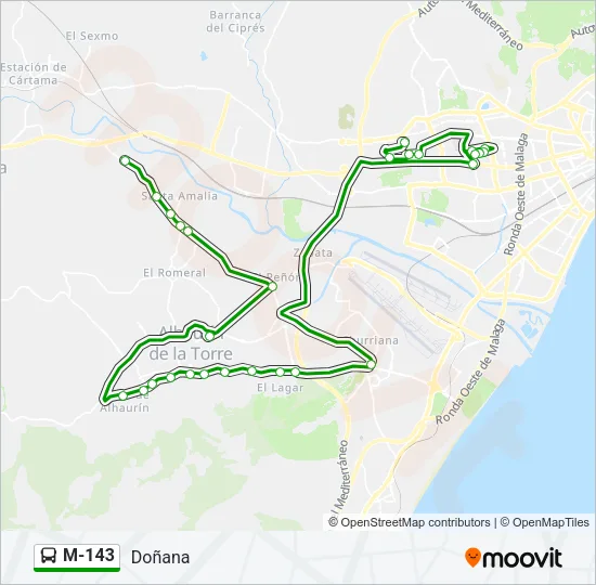 M-143 Bus Line Map