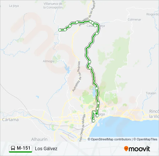 M-151 Bus Line Map