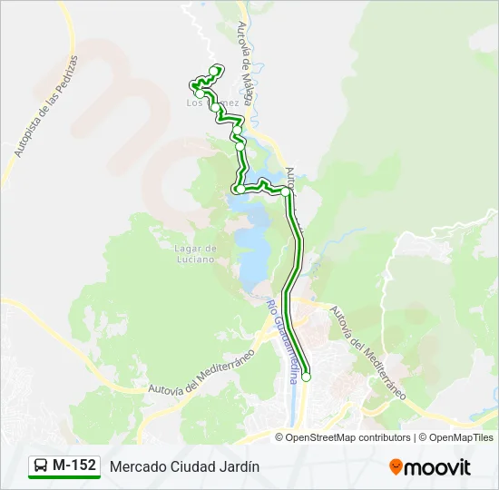 M-152 Bus Line Map