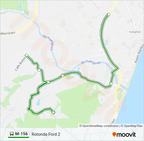 M-156 Bus Line Map