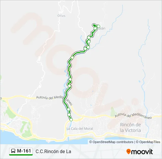 M-161 Bus Line Map