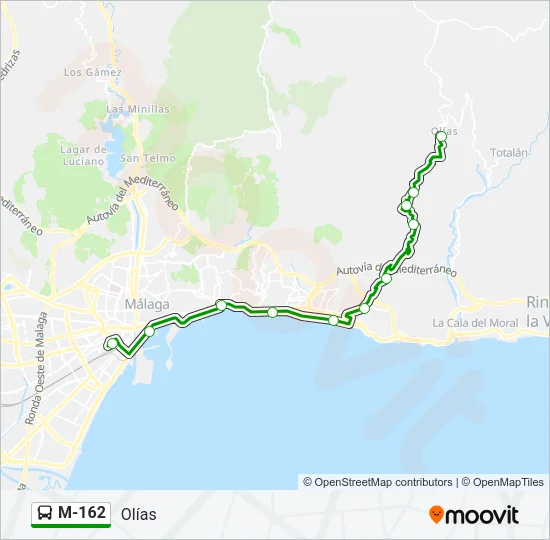 M-162 Bus Line Map