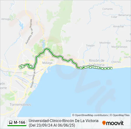 M-166 Bus Line Map