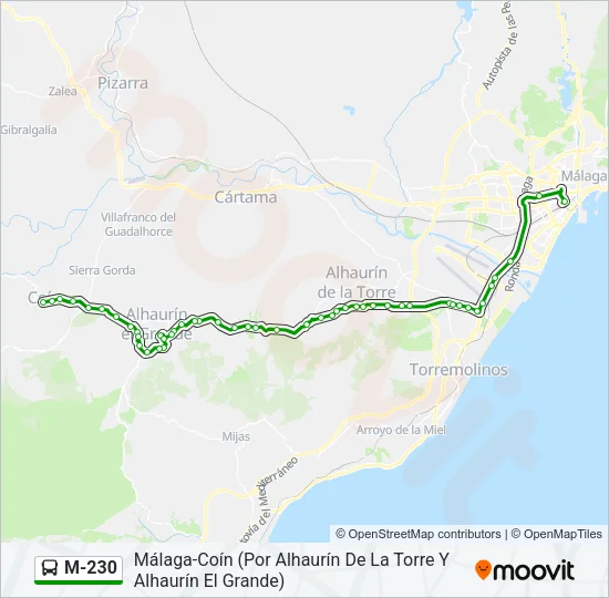 M-230 Bus Line Map