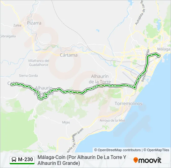 M-230 Bus Line Map