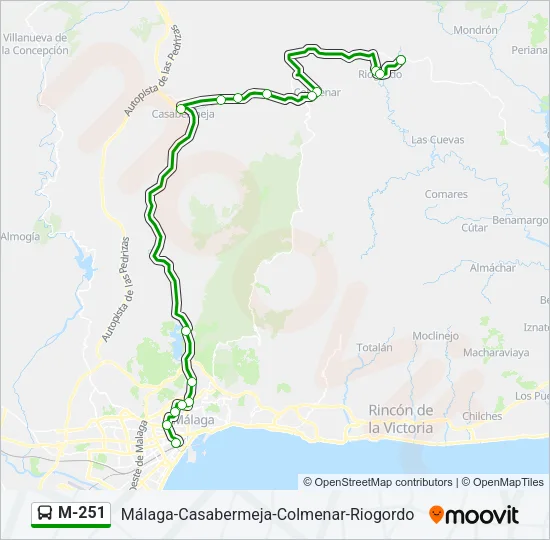 M-251 Bus Line Map
