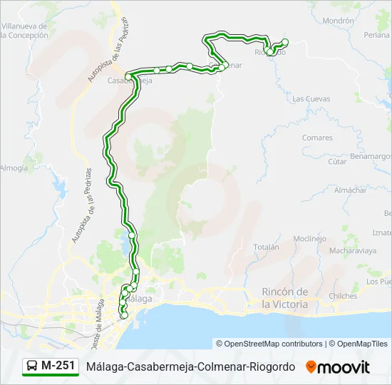 M-251 Bus Line Map