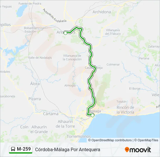M-259 Bus Line Map