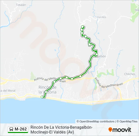 M-262 Bus Line Map