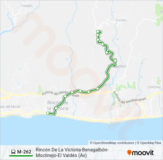 M-262 Bus Line Map