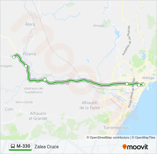M-330 Bus Line Map