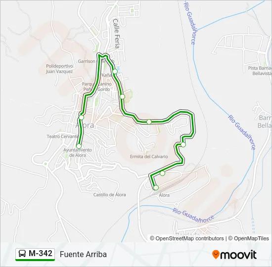 M-342 Bus Line Map