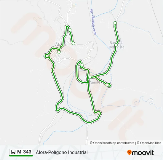 M-343 Bus Line Map