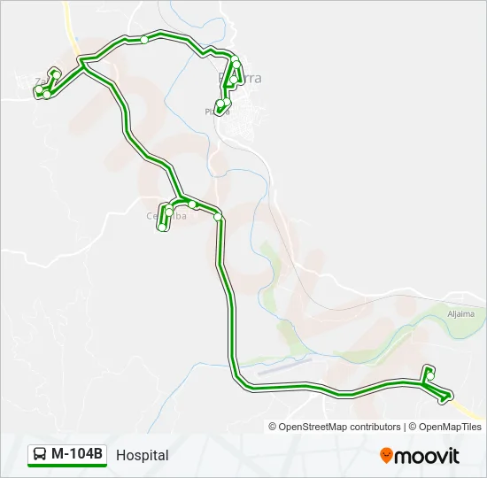 M-104B Bus Line Map