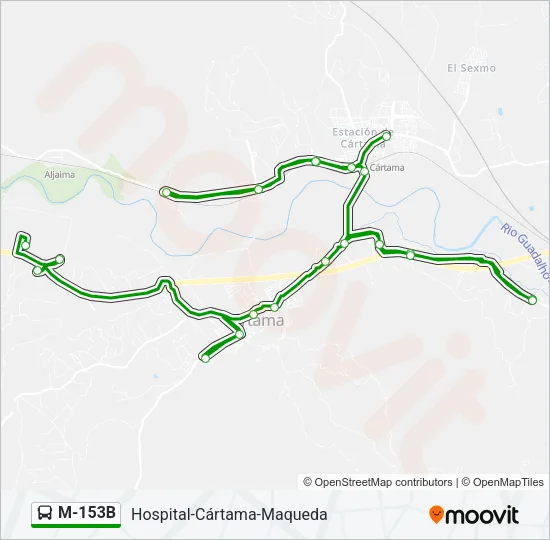 M-153B Bus Line Map