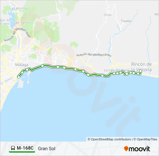 M-168C Bus Line Map