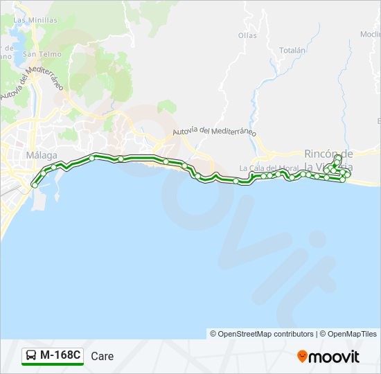 M-168C Bus Line Map