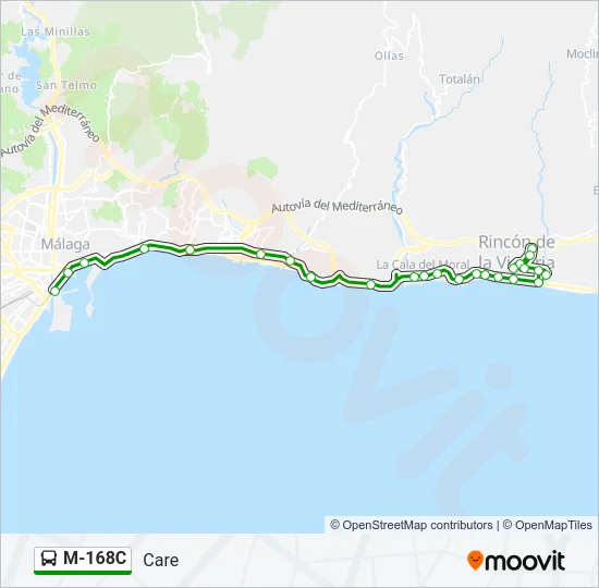 M-168C Bus Line Map