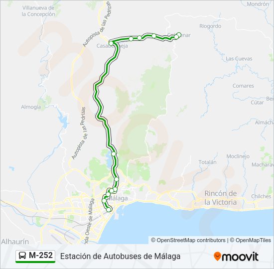 M-252 Bus Line Map