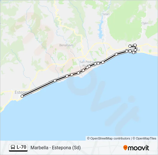 L-70 Bus Line Map