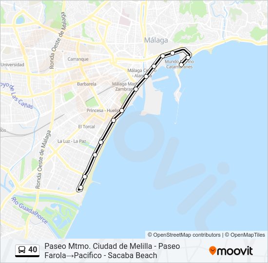 Mapa de 40 de autobús