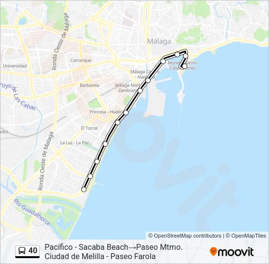 40 Bus Line Map