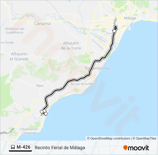 M-426 Bus Line Map