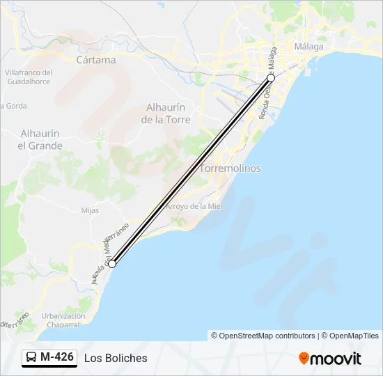 M-426 Bus Line Map
