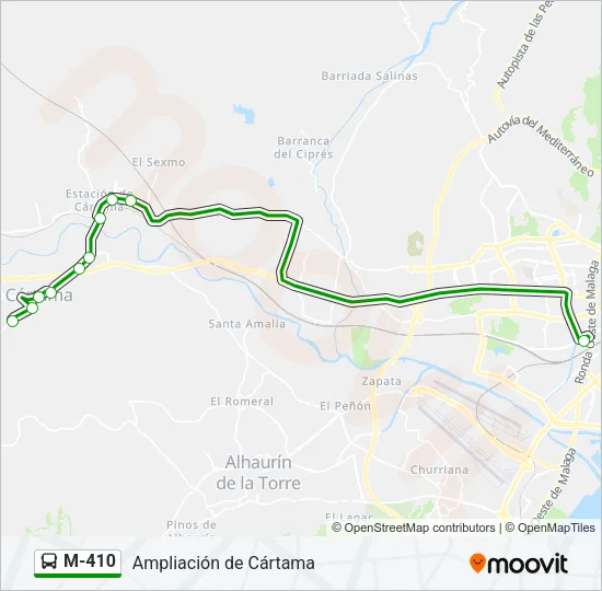 M-410 Bus Line Map