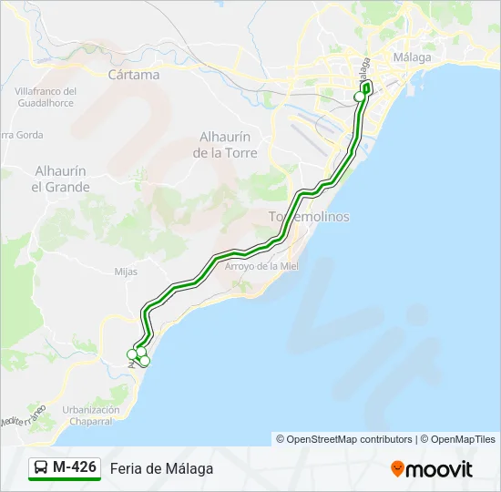 M-426 Bus Line Map