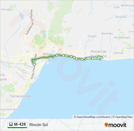 M-428 Bus Line Map